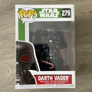 Funko POP Star Wars Darth Vader Christmas Variation #279 Bobble Head.